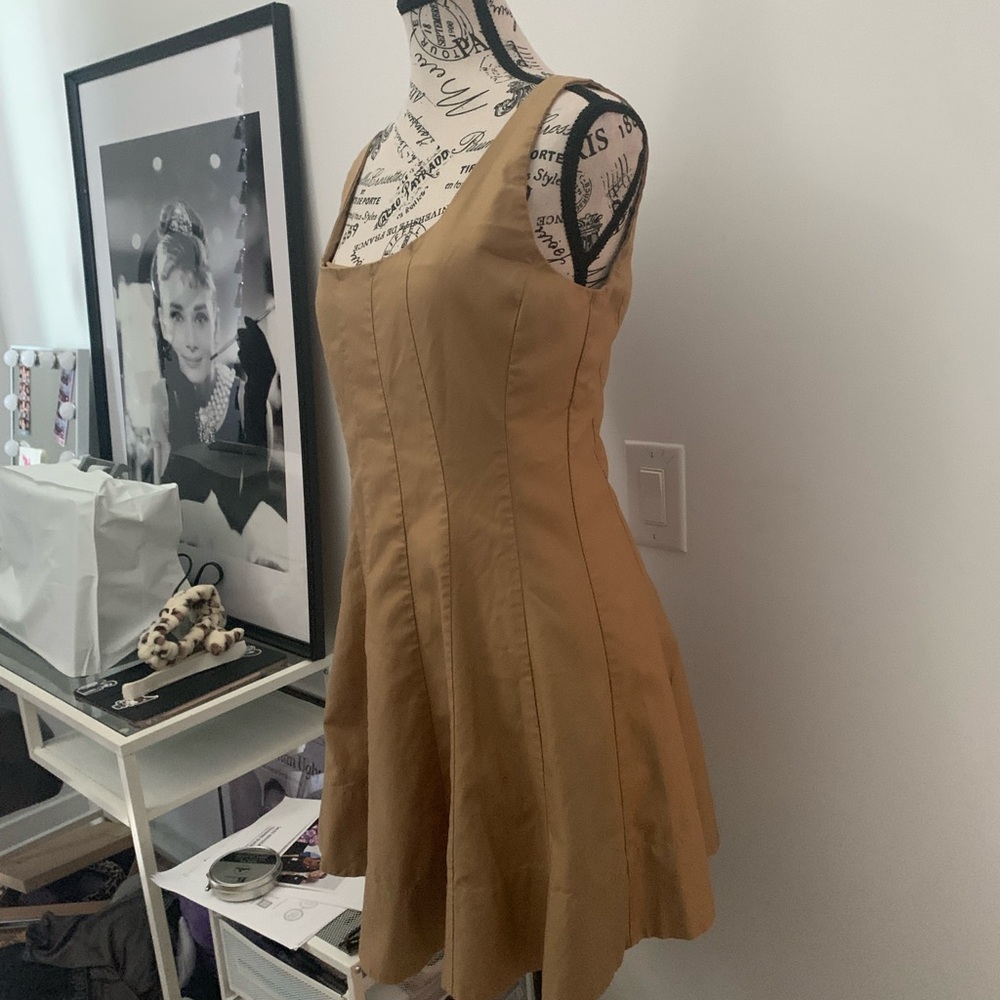 Banana Republic Gold Sleeveless A-Line Mini Dress